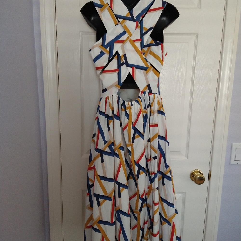 NWT TeeBerry & Weave Midi Dress with Criss Cross Cut Out Back Detail - Picture 2 of 5